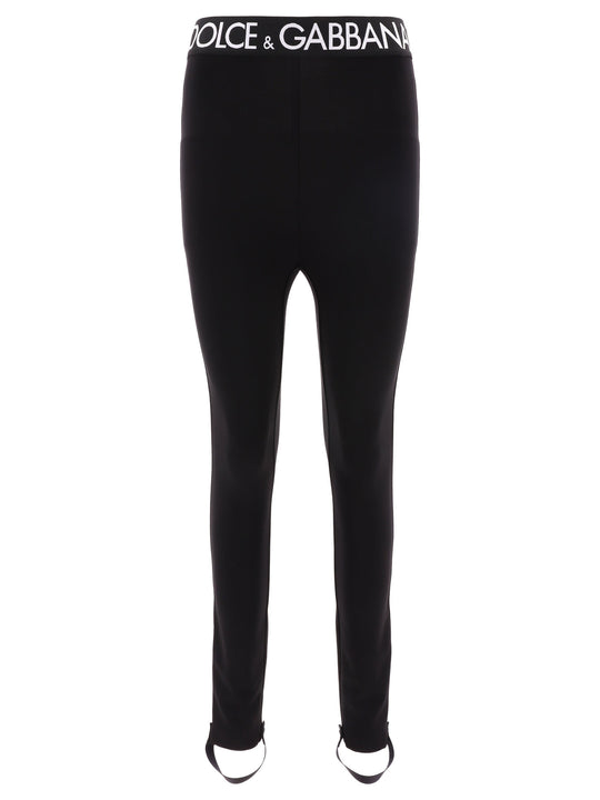 Legging With Elastic Band Trousers Black