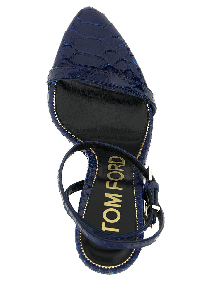 Tom Ford Padlock Sandals - Blue | 7584346b54009eacef2f69528b1bb5316c8da10c
