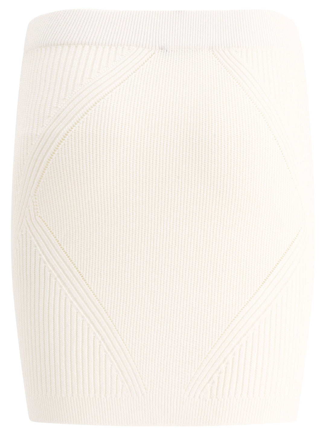 Balmain Knitted Skirt With Buttons Skirts - White | 462b9591c33761696f62355a7114567cb313e103