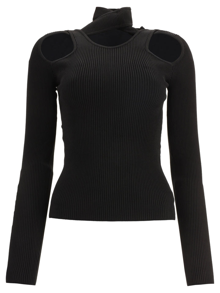 Coperni Turtleneck With Cut-Out Tops - Black | 4147f2759b3a6c336158790b988b35da41e1bde2