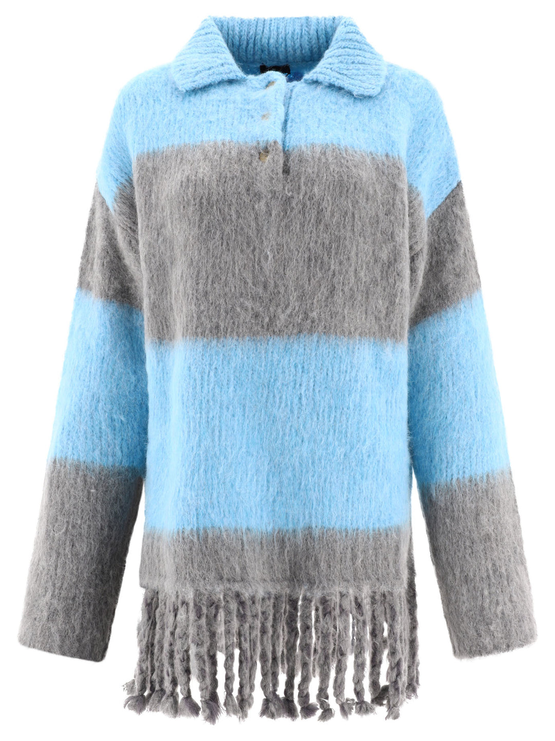 Etro Fringed Sweater Knitwear - Light blue | 6a6c87bf268d6f889730dcb5bb7c024d4bb9fadf