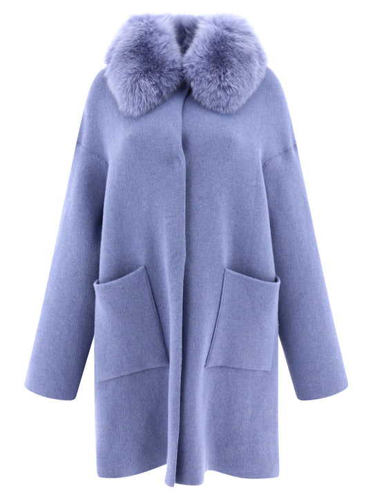 Wool And Cashmere Coat Jackets And Coats Light Blue