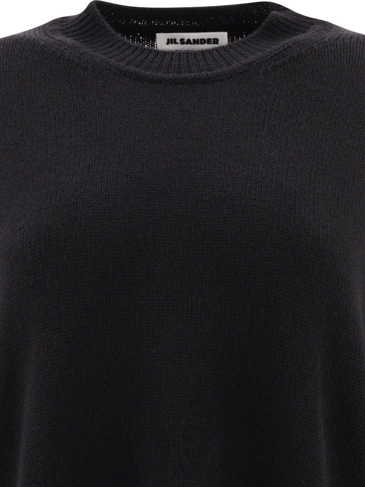 Jil Sander Superfine Cashmere Knitwear - Black | 2230961f0cc3139b9cb884892a45899a6c96ebe5