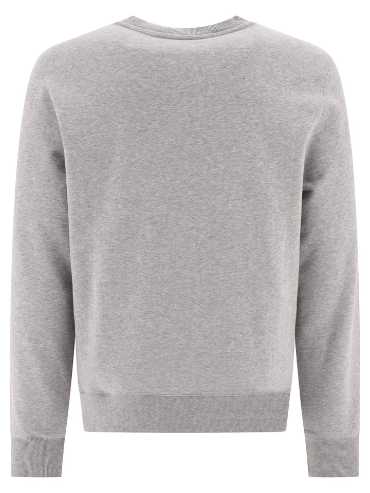Maison Kitsuné Campus Fox Sweatshirts - Grey | 399a60e94a0eea54c9c77088e84c3c7069ad1516