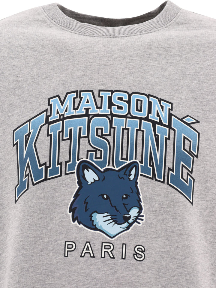 Maison Kitsuné Campus Fox Sweatshirts - Grey | ed0b7fb526bf46b95244e096ba82c4dde9ed4269