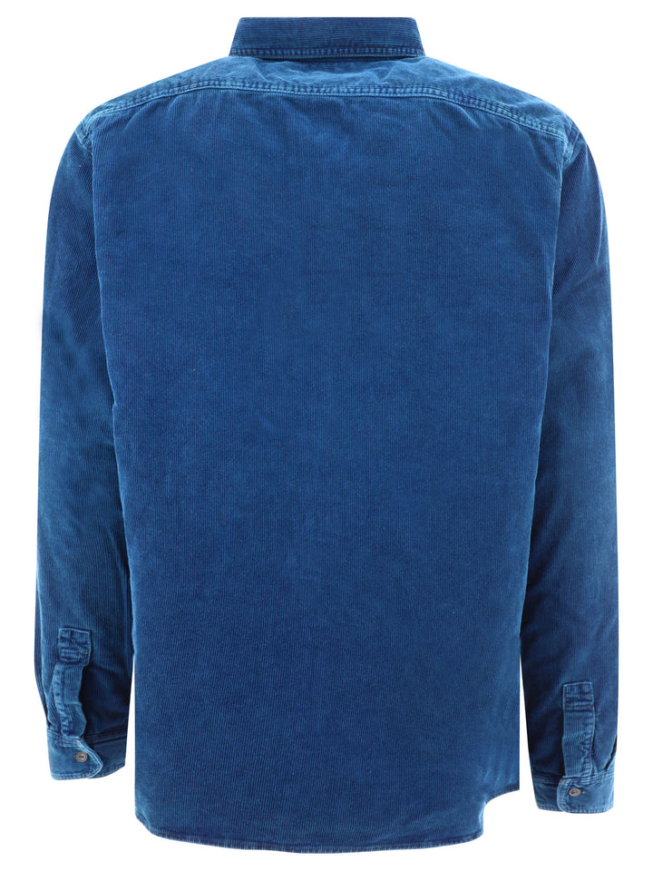 Rrl By Ralph Lauren Corduroy Workshirt Shirts - Blue | b3962060b81391e7a3185bb57e1f74a0b1158744