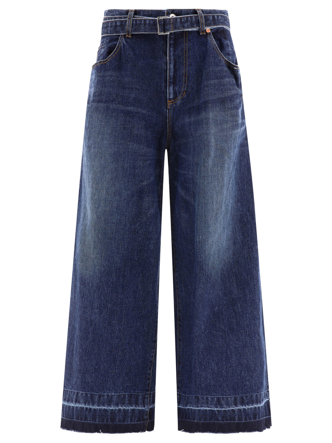 Sacai Belted Jeans - Blue | 8dbc6a7a3aa811081eb23e147416948f82553f35