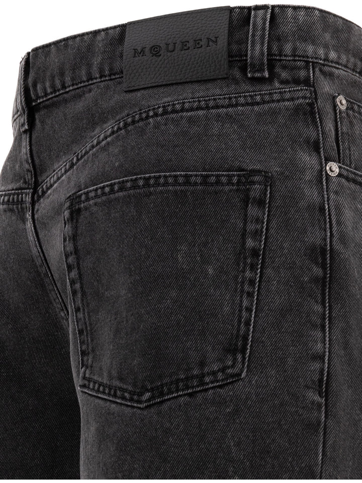 Alexander Mcqueen Low Rise Baggy Jeans - Black | fadccea062b371fea8f5280df1f9bf83e10de28b