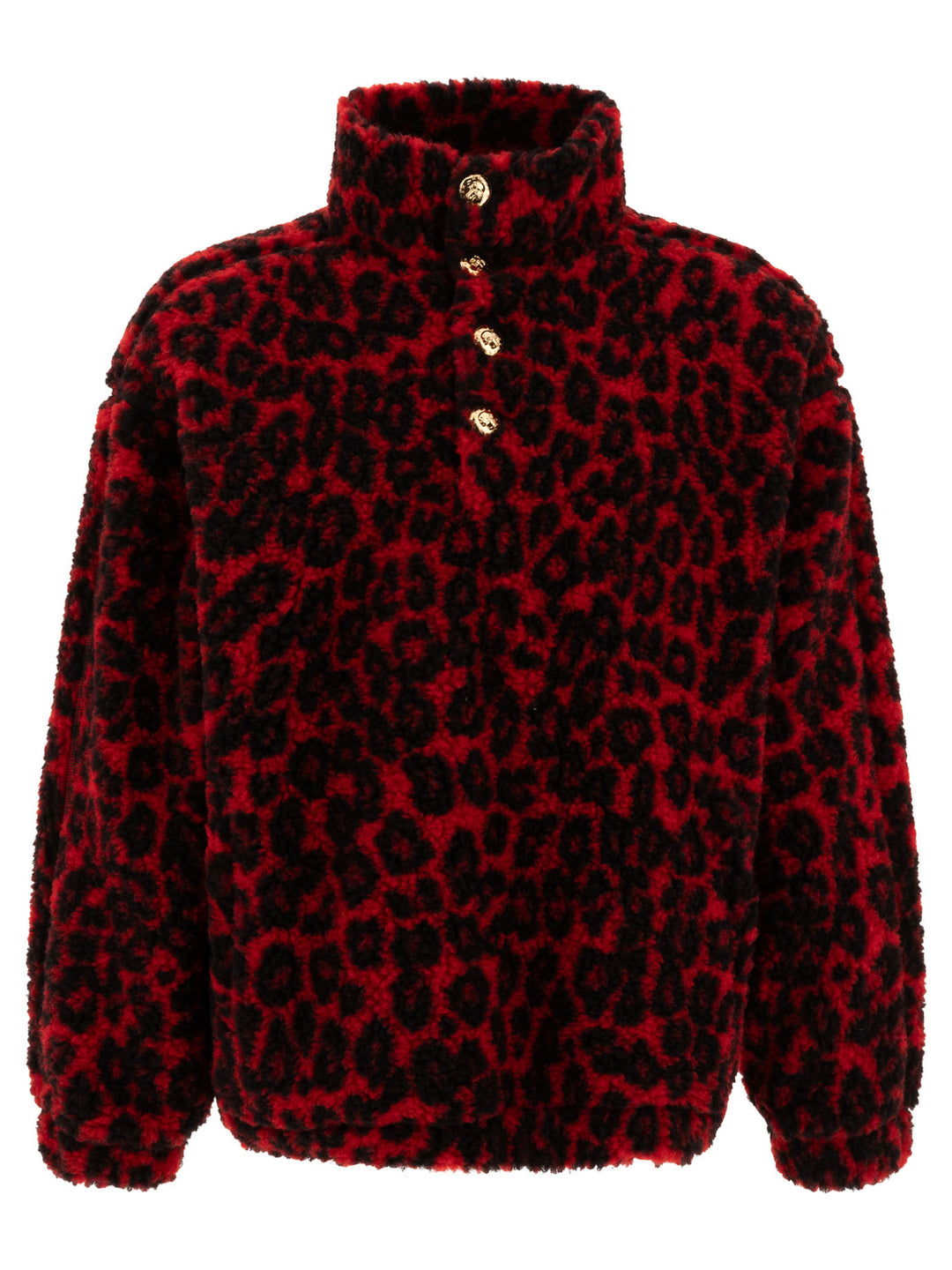 Alexander Mcqueen Leopard Print Fleece Jacket Jackets and Coats - Red | 3b65eabf9d362c67456e94dae6952f0335b4cb98