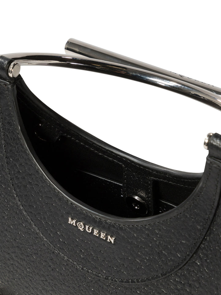 Alexander Mcqueen Mini Cross-Bar Handbags - Black | 36e9313bb7556e816bd2d424f5f4789fbb993e32