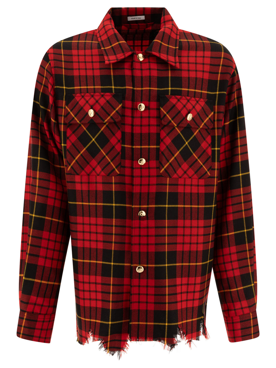 Alexander Mcqueen Distressed Tartan Overshirt Jackets and Coats - Red | 00596054948cebf93a5c59c9622e496a162783a3