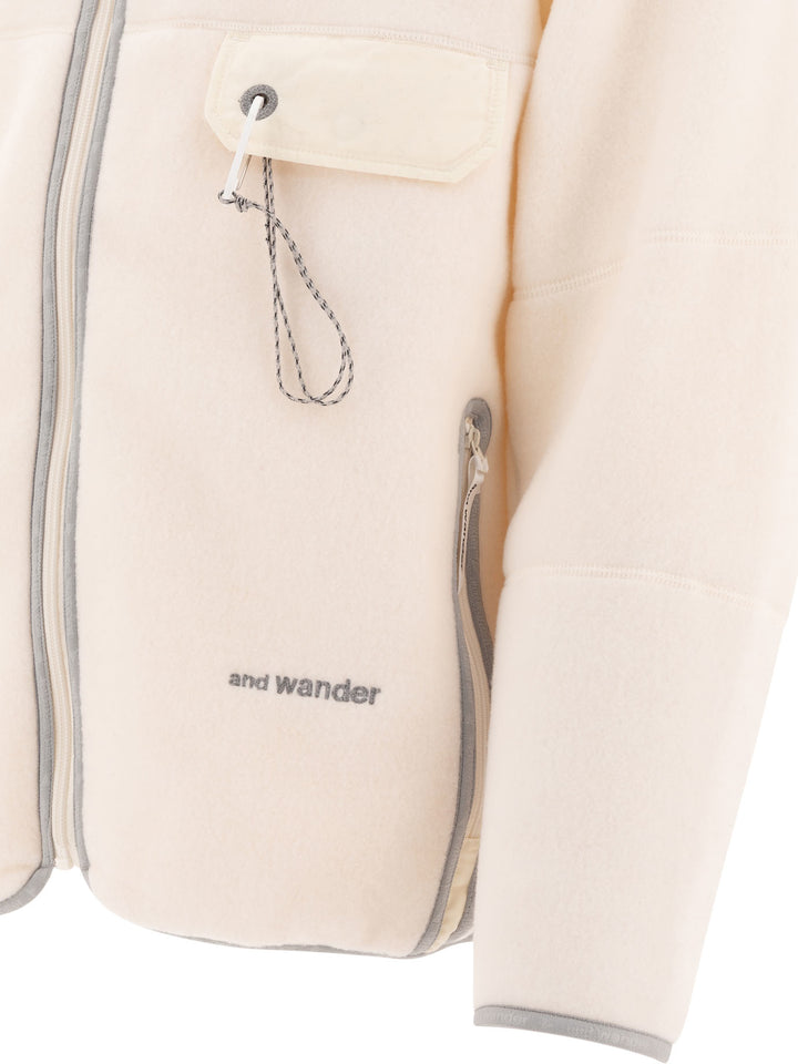 And Wander Fleece Jacket Jackets and Coats - White | 99a40871982194660f361346e8412e304f9ed12e