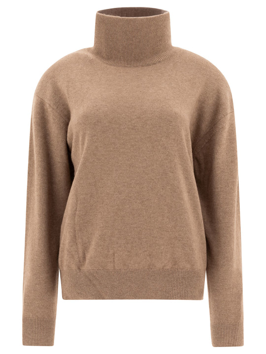 Cashmere Turtleneck Sweater Knitwear Brown