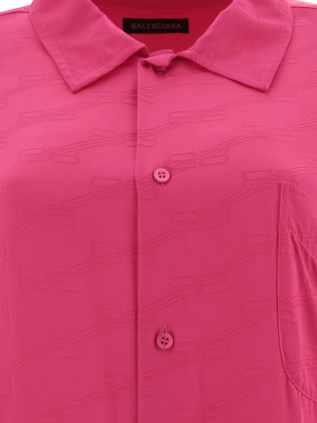 Balenciaga Shirt With Jacquard Logo Shirts - Fuchsia | f8faa85d0ca9a278befe0a4c92039c670d704ad8