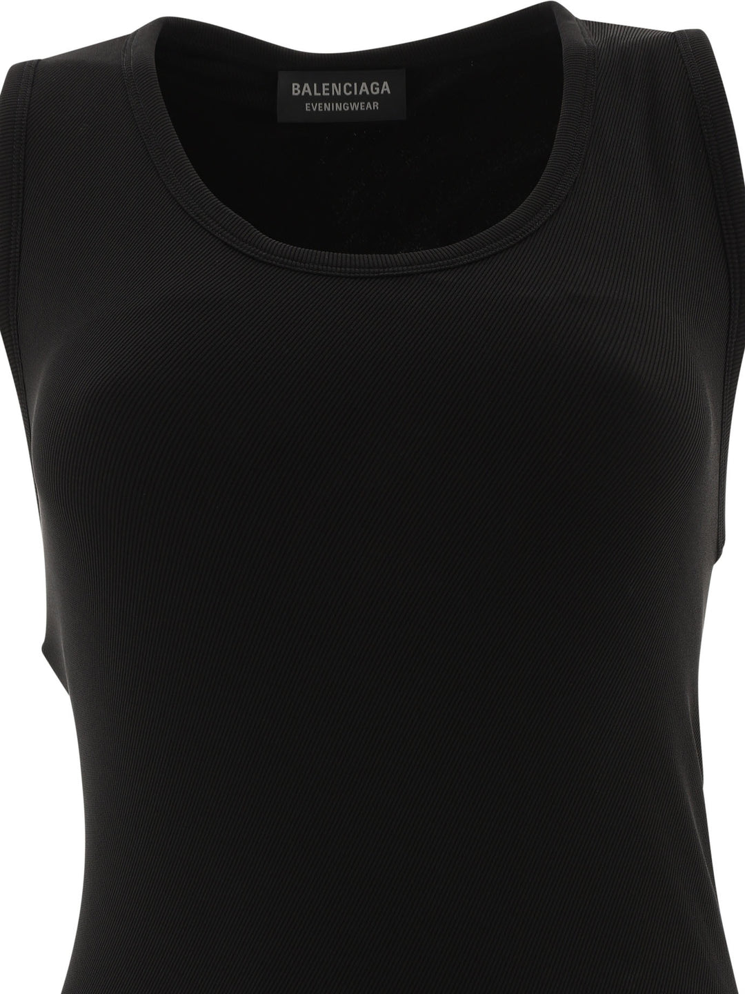 Balenciaga Ribbed Jersey Sleeveless Dress Dresses - Black | ebe746cae57abddf460ed4d84aa441f2a1c1e107