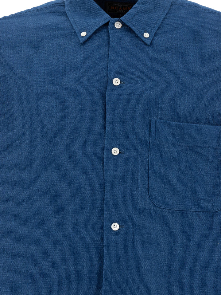 Beams Plus Panama Shirts - Blue | 479aac0b61a8e21097bdfd5daea33e8ffa388d44