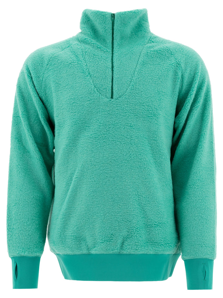 Beams Plus Half Zipper Sweater Knitwear - Green | cf1b1b4dfce604c06bce49709fc6974fc78a2baa