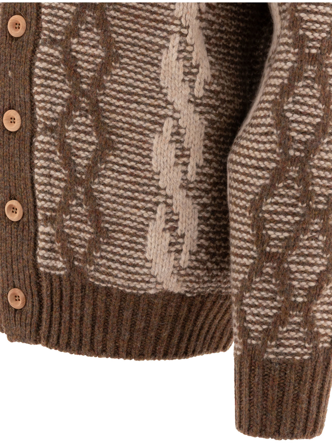 Beams Plus Wool Cardigan Knitwear - Brown | 77b21b622000fad68f66b88fc3c7c5392194fdc6