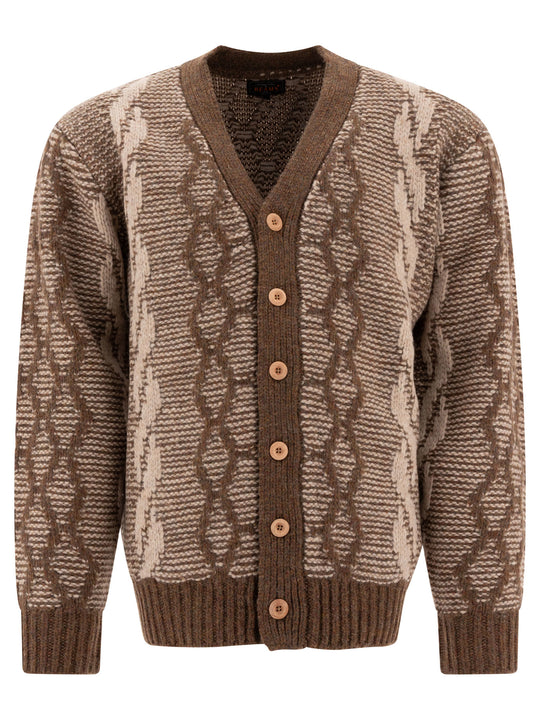 Wool Cardigan Knitwear Brown