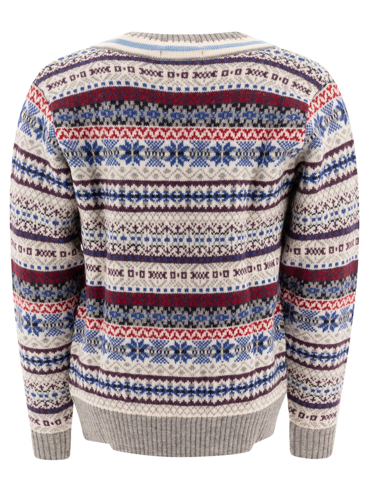 Beams Plus Fair Isle Knitwear - Grey | 5257ef7dbf161d1075e91135120e926f686b17fa