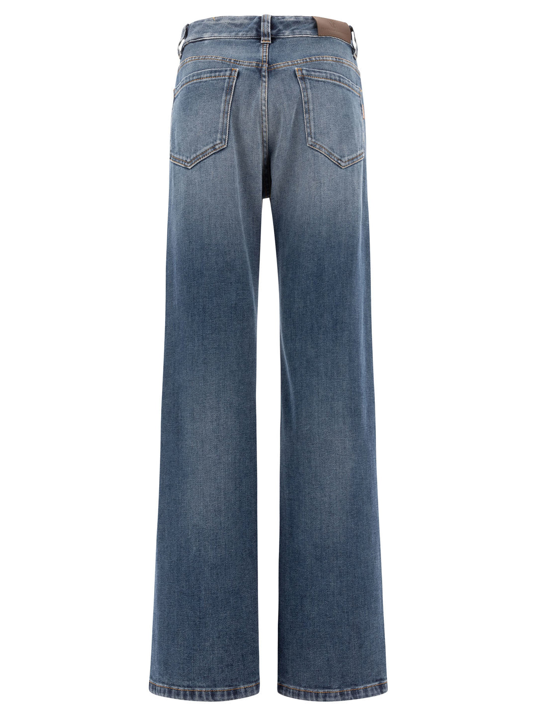Brunello Cucinelli With Shiny Tab Jeans - Blue | cf3d7340c150fef7e5525064528428d5e0ba8d3b