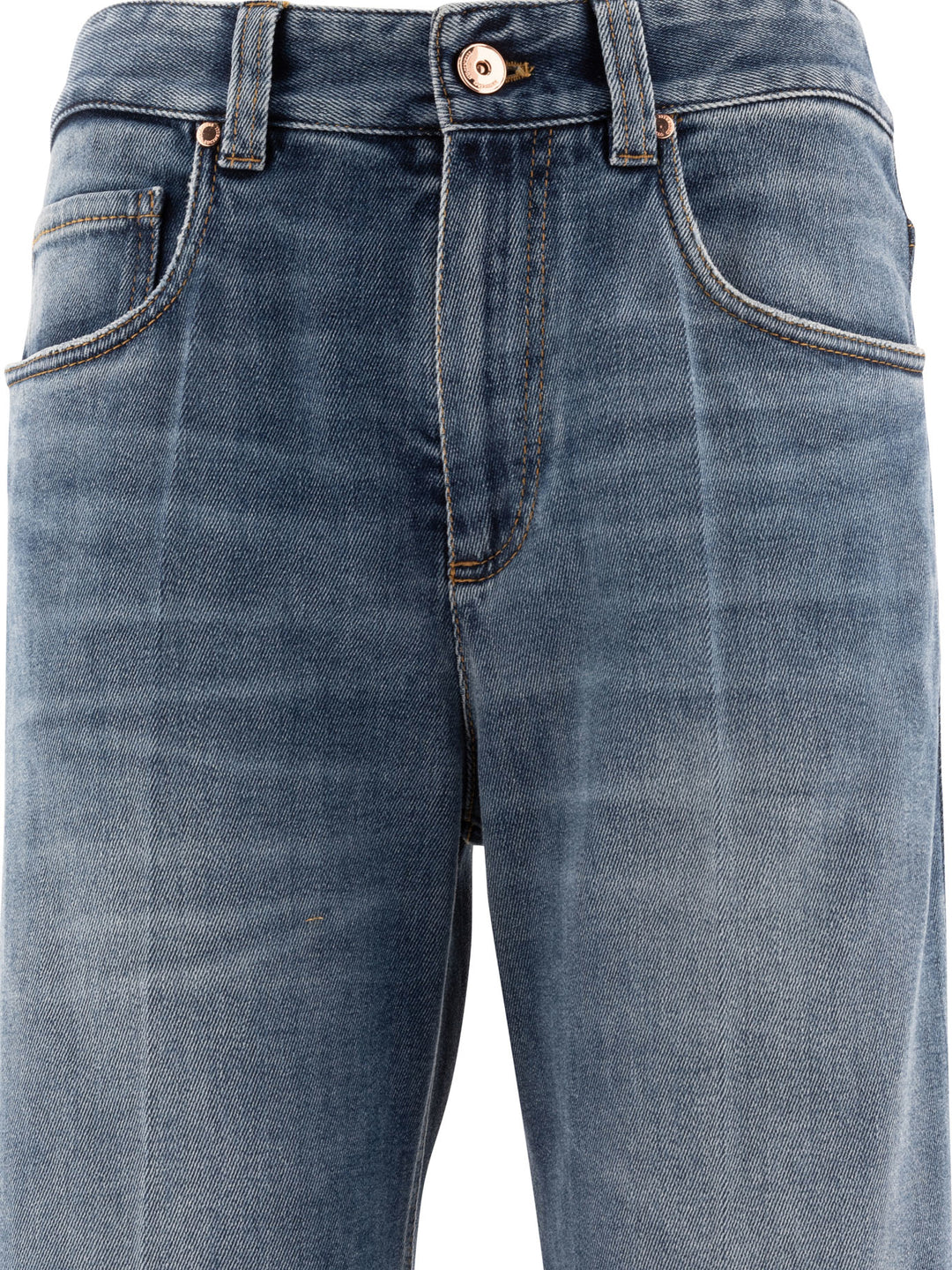Brunello Cucinelli With Shiny Tab Jeans - Blue | e1f2b0f1fdf9c80f46c79b906b9d3c46dde3bb6c