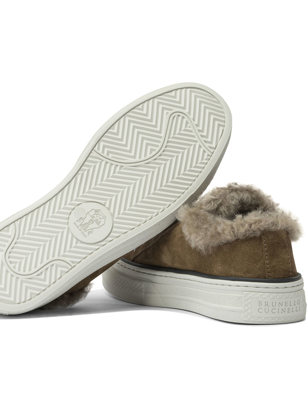 Brunello Cucinelli Suede Sneakers With Jewel Detailing Sneakers & Slip-On - Brown | 90961831edf3d4124e9ad041dd0849ea0843a7f1