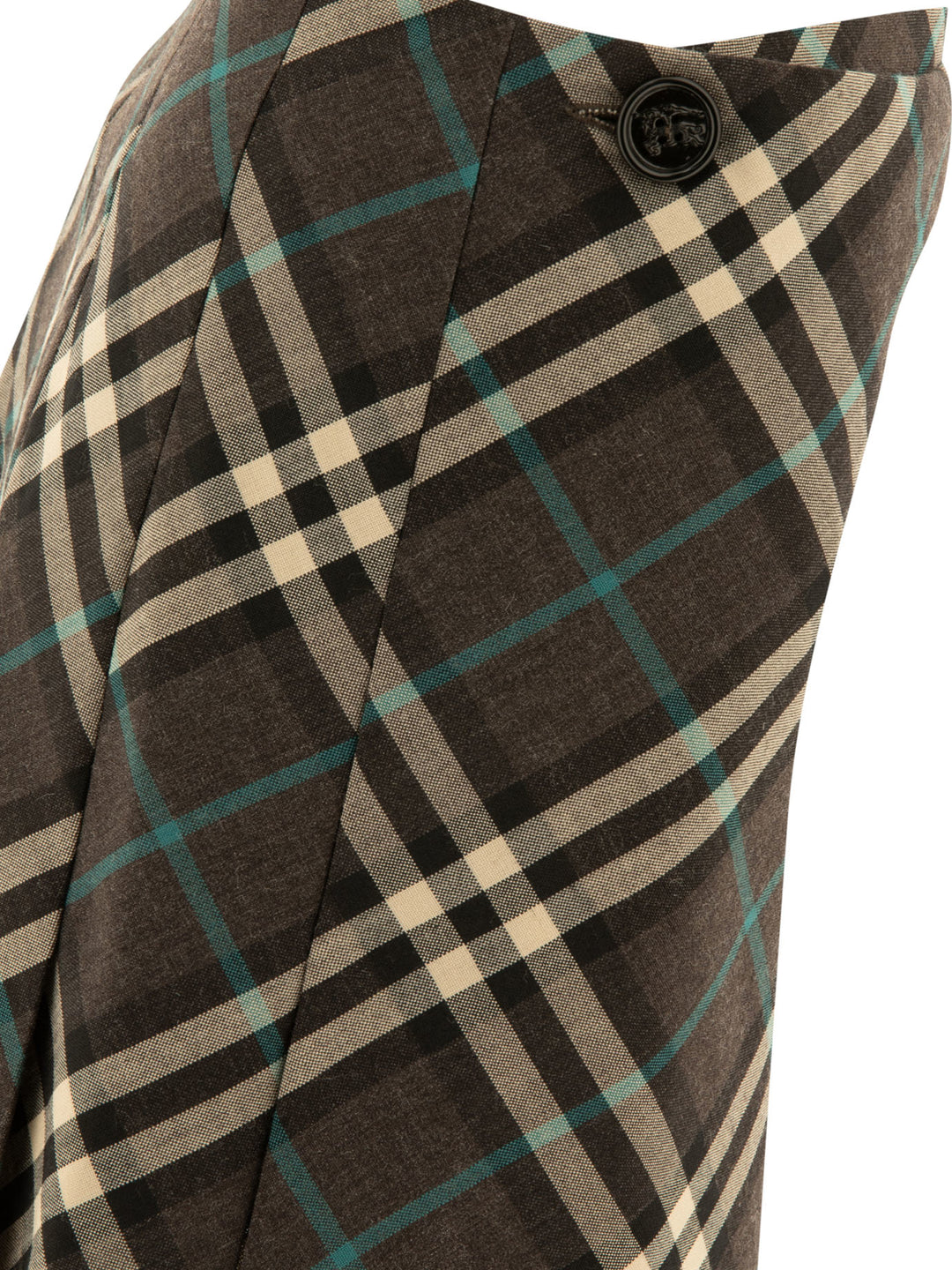 Burberry Check Wool Blend Mini Kilt Skirts - Grey | e911fc221e16234d742d531636953313f72ea0dd