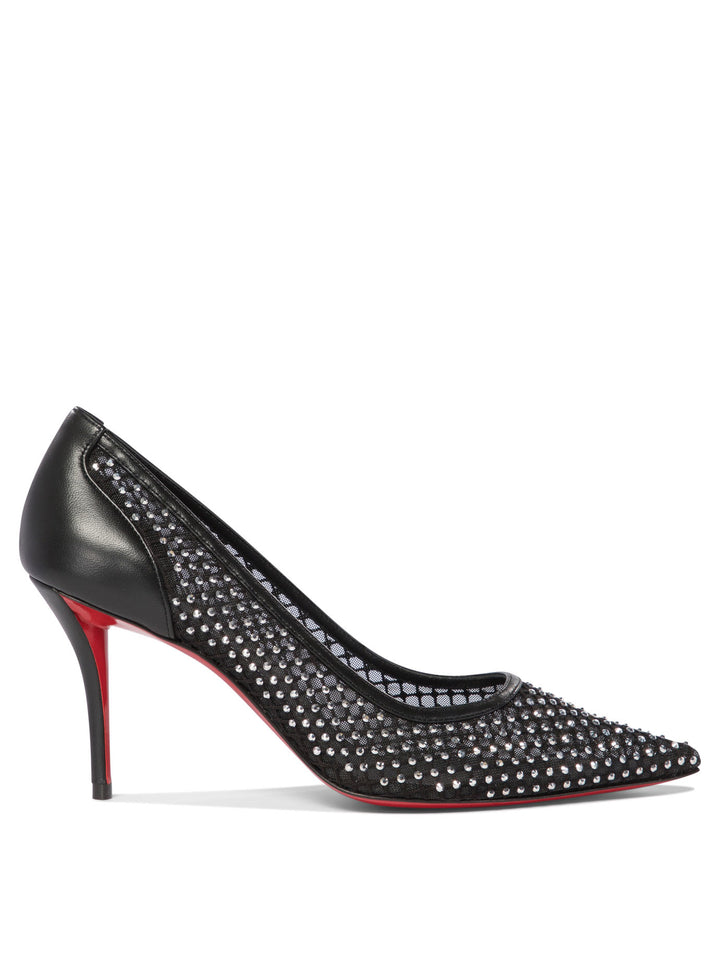Christian Louboutin Apostropha Mesh Strass Heeled shoes - Black | 22f719e354e116b6d6aa6390ad39b44e2e9f92e0