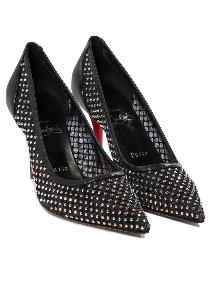 Christian Louboutin Apostropha Mesh Strass Heeled shoes - Black | ad56bc1ebfac7678421a4078399a0b3f63adb9eb