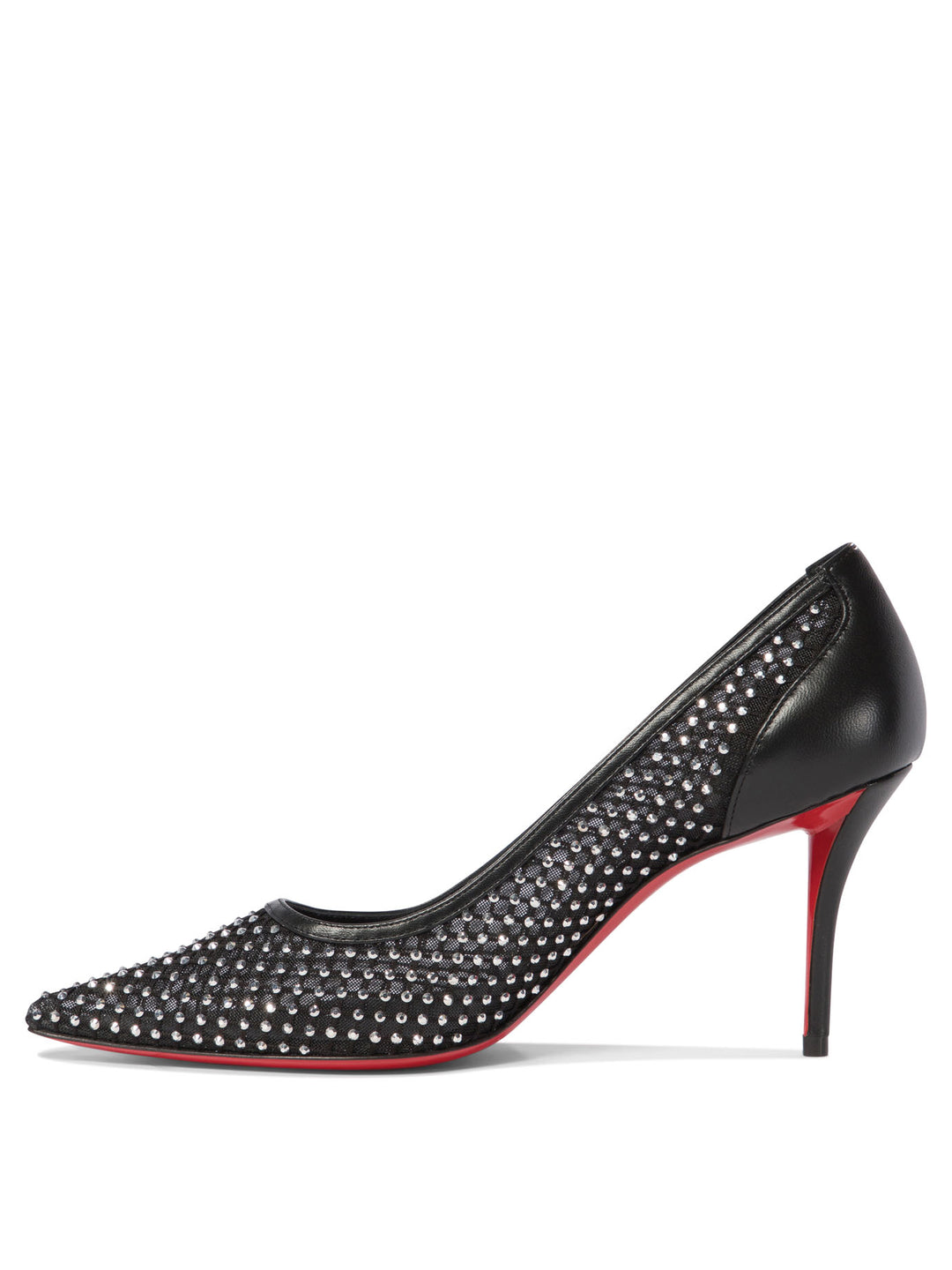 Christian Louboutin Apostropha Mesh Strass Heeled shoes - Black | 492478ee218fb0ecbf22f5310d2446b6a56fec5d