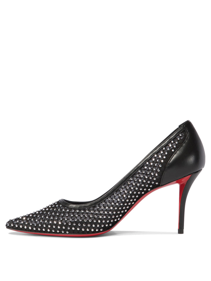 Christian Louboutin Apostropha Mesh Strass Heeled shoes - Black | 492478ee218fb0ecbf22f5310d2446b6a56fec5d