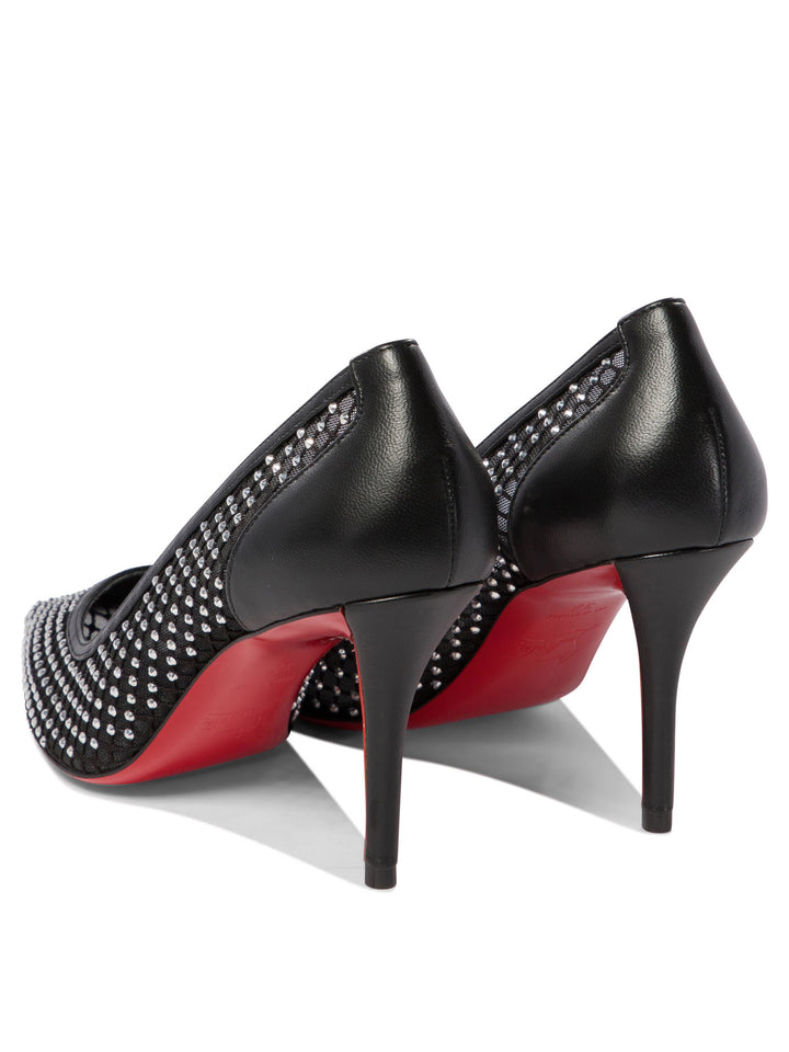 Christian Louboutin Apostropha Mesh Strass Heeled shoes - Black | 4f874f4f9037961e98235afc27b17e0e928dfeea