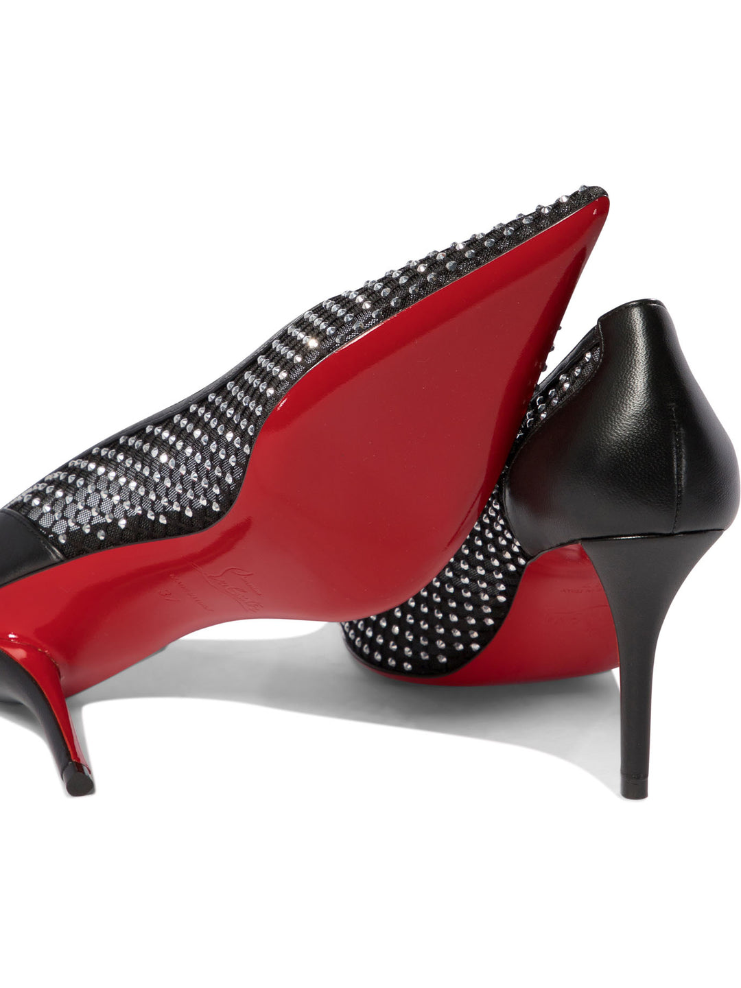 Christian Louboutin Apostropha Mesh Strass Heeled shoes - Black | 796b097505f26073ce95b50370289b60894ffe60