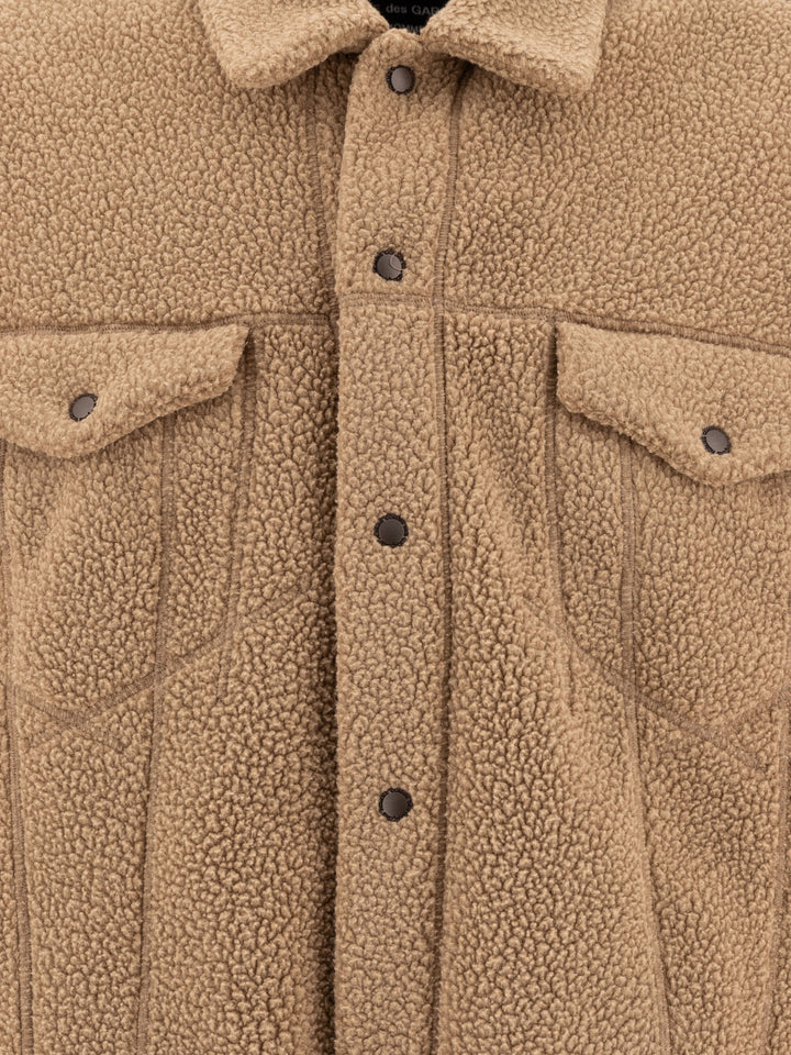 Comme Des GarçOns Homme Fleece Overshirt Jackets and Coats - Beige | 918c9a7e24602352c053d086c6094c8b4206fbaf