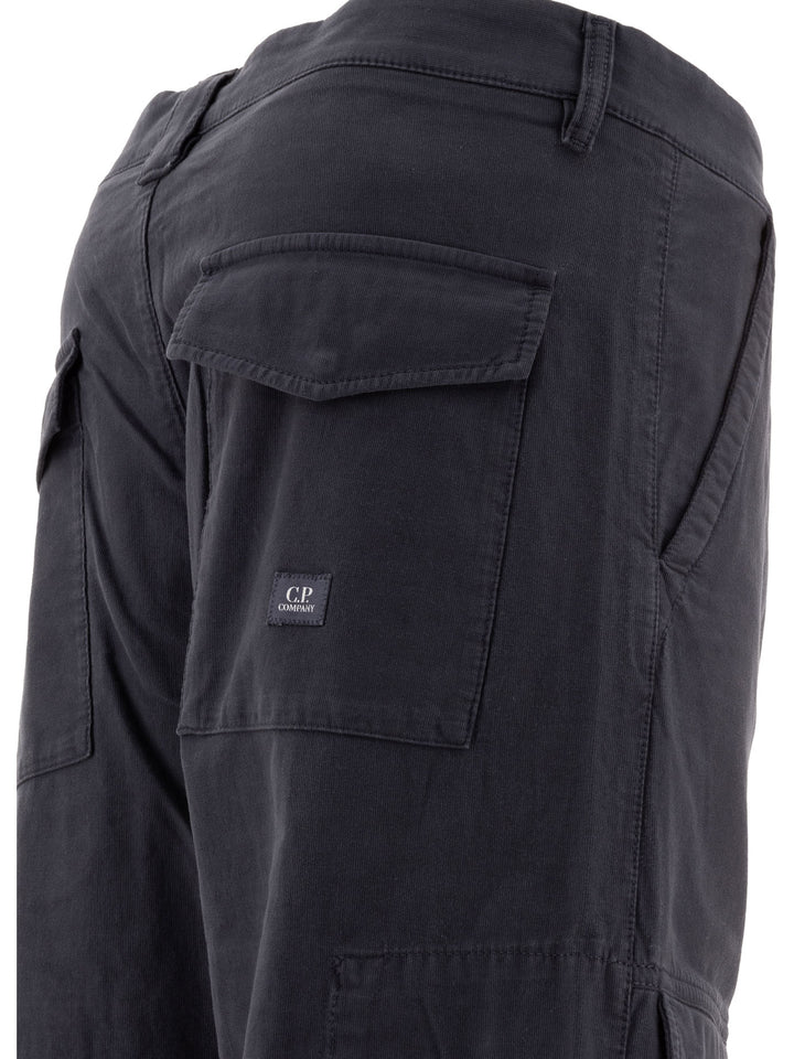 C.P. Company Ottoman Stretch Emerized Trousers - Blue | 13eb8bb25d3982634070a3da7f42ceac1632b380