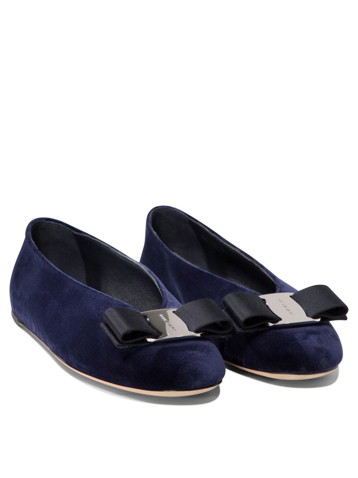 Ferragamo Vanna V Ballerinas - Blue | 5f01b8ceb893c1d547c1fffc9702722fafe74510