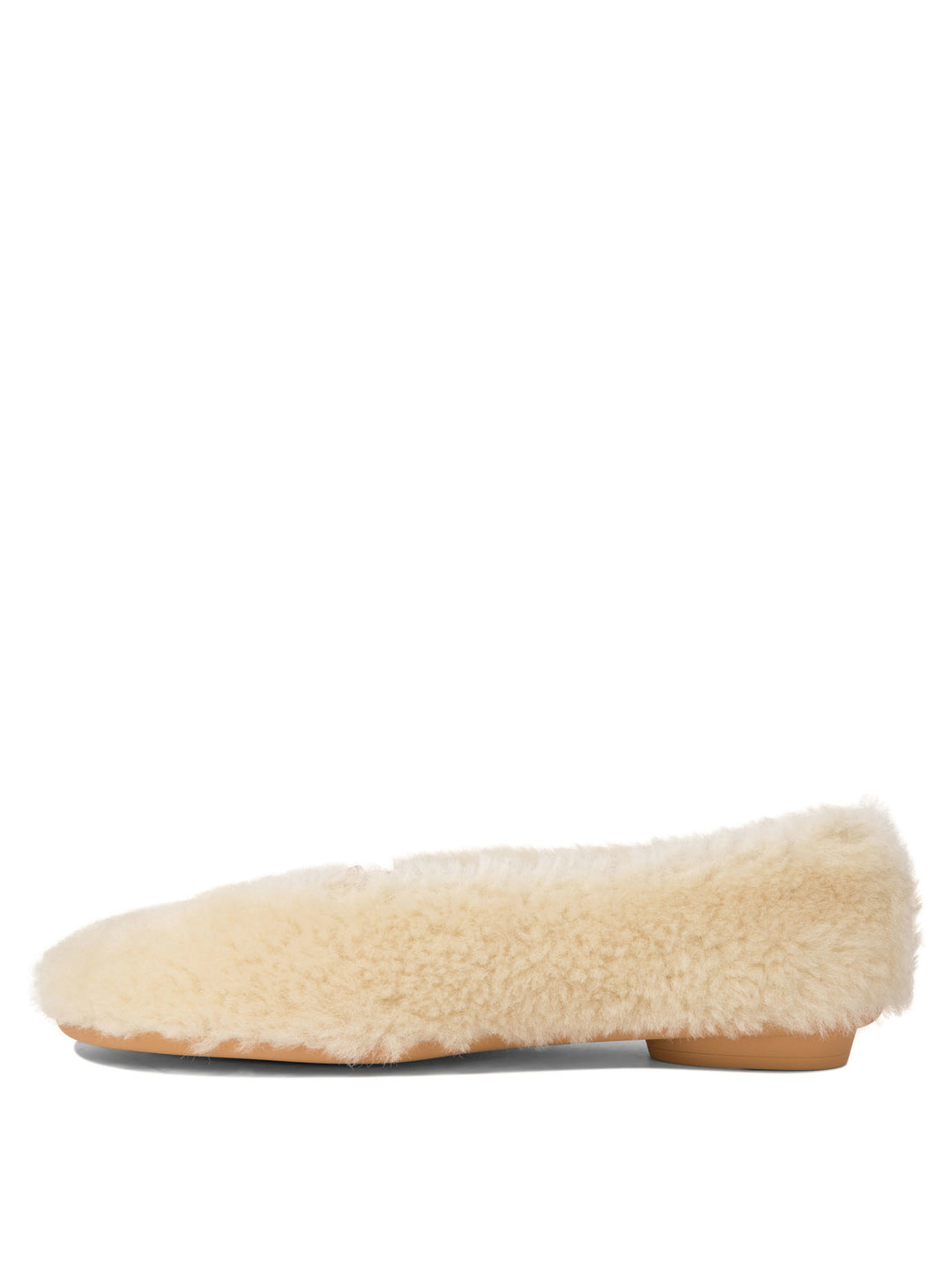 Ferragamo Noella Fur Ballerinas - Beige | 154fad7c38b9fef978dfabef1812b48d96089d61