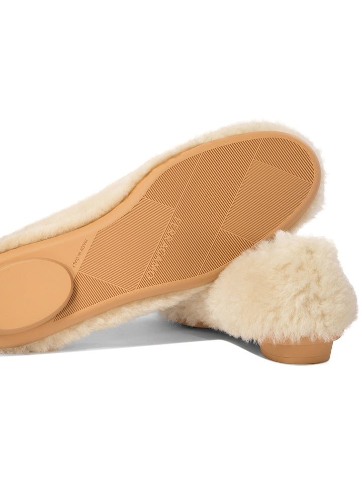 Ferragamo Noella Fur Ballerinas - Beige | a0afdeae16d73cad677ad6fe4cb5c1f9b93c1959