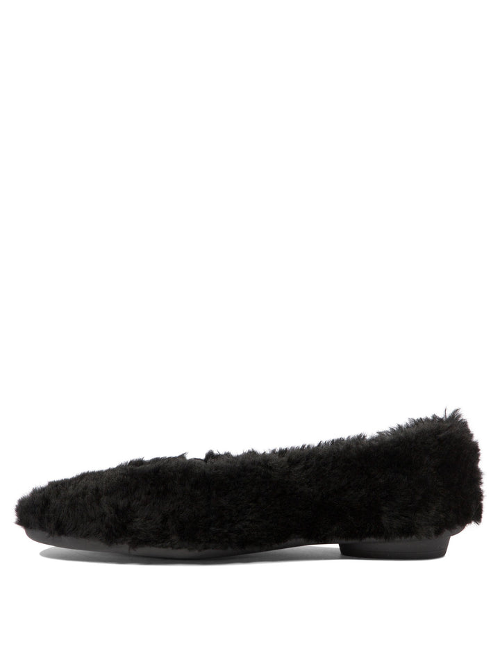 Ferragamo Noella Fur Ballerinas - Black | 060a29c3955b1c9c8c22b1acf637813032863e43