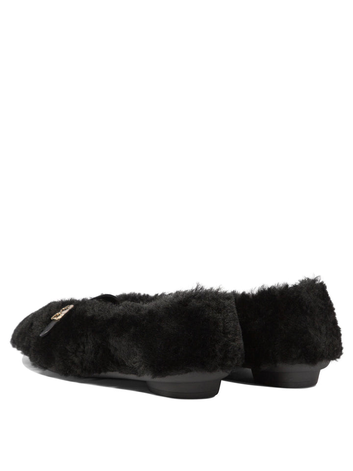 Ferragamo Noella Fur Ballerinas - Black | ff8157b8db348c326d2ebfdacee447dcee68a97f