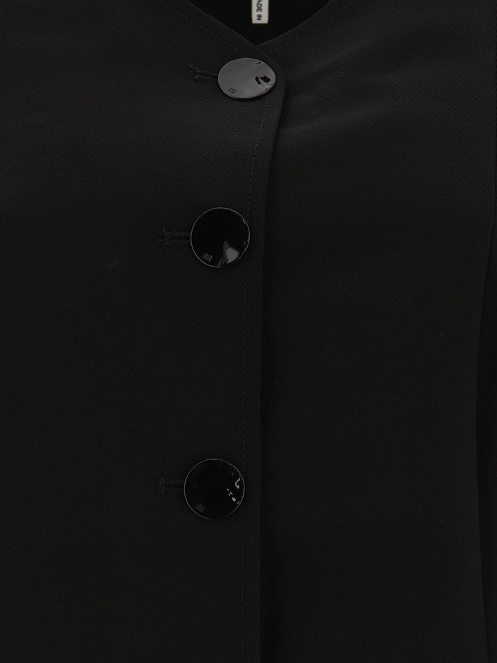 Ganni Twill Dress Dresses - Black | 8a487b67837bdca157b7ec7d33e8cf98190b1ce6