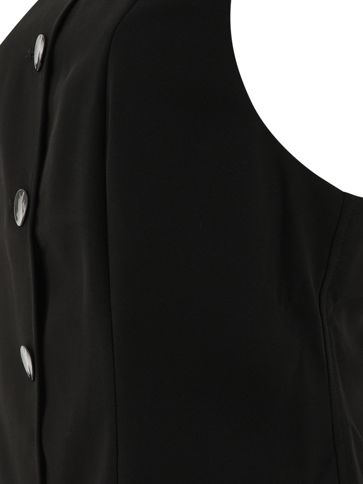 Ganni Twill Dress Dresses - Black | 086e8644e970ccffdcf082da69767d9829db0fe1