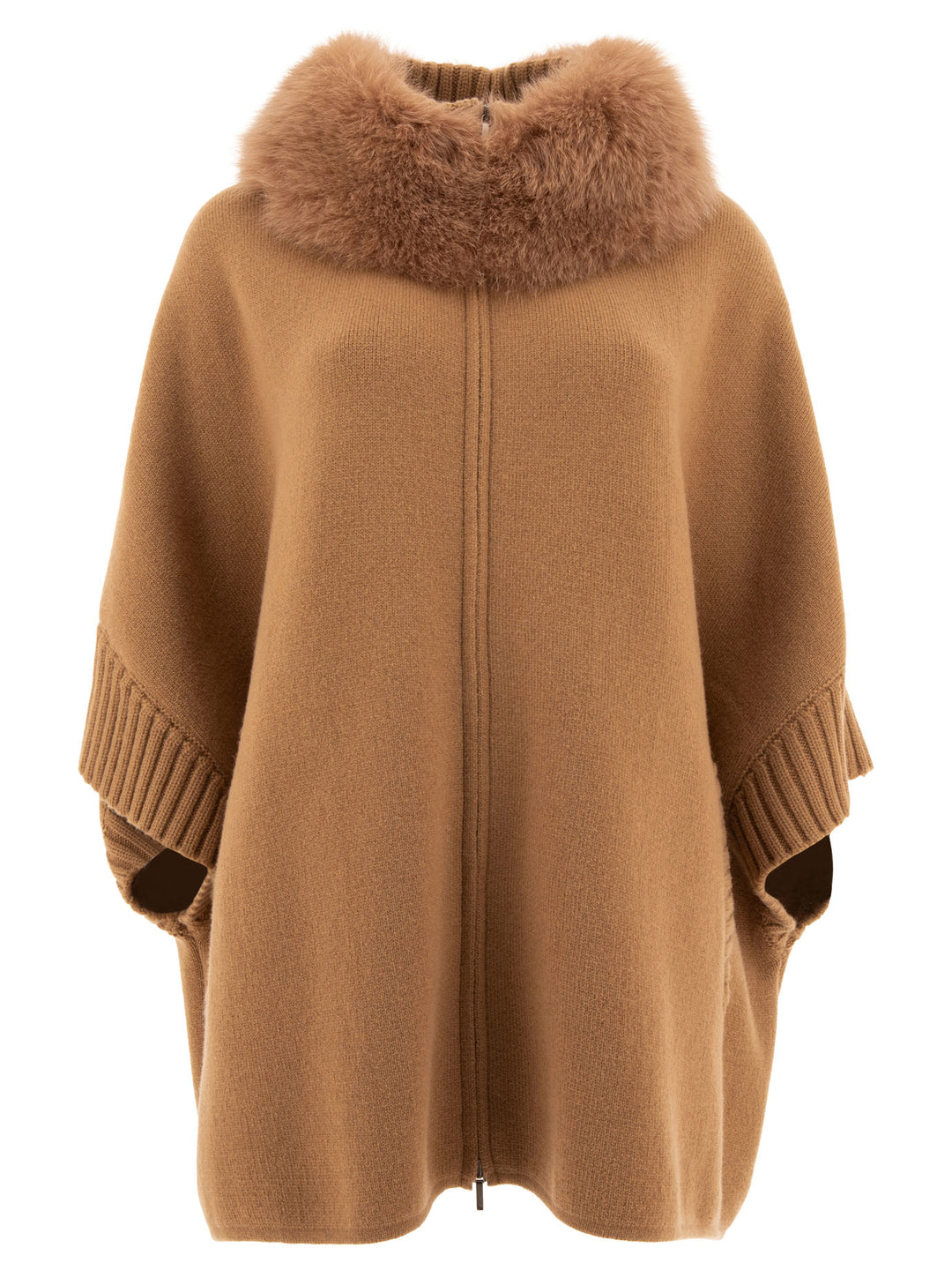 Giovi Wool And Cashmere Poncho Jackets and Coats - Beige | 7eab9dfda4d33e2485d4b58a36bbc63c3e3deeef