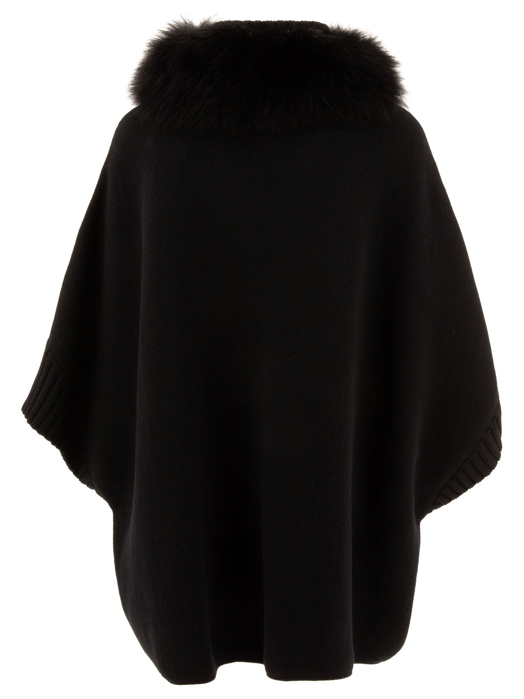 Giovi Wool And Cashmere Poncho Jackets and Coats - Black | 497cf3b26b18f73916aa44c99951879ff2dba0cb