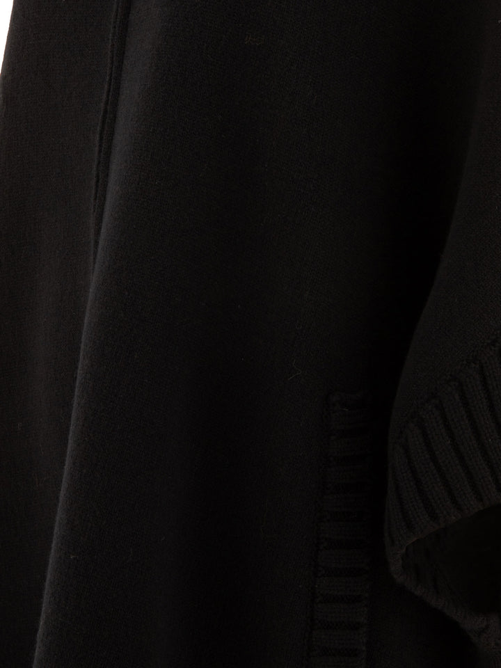 Giovi Wool And Cashmere Poncho Jackets and Coats - Black | 2b1687def212f3dd92f47fc8b9ed174abde1c6d6