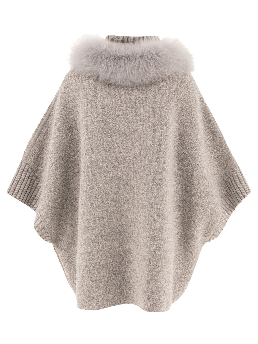 Giovi Wool And Cashmere Poncho Jackets and Coats - Grey | b607fb348c8cbe03f25b36329ddfbfe46b68da3d