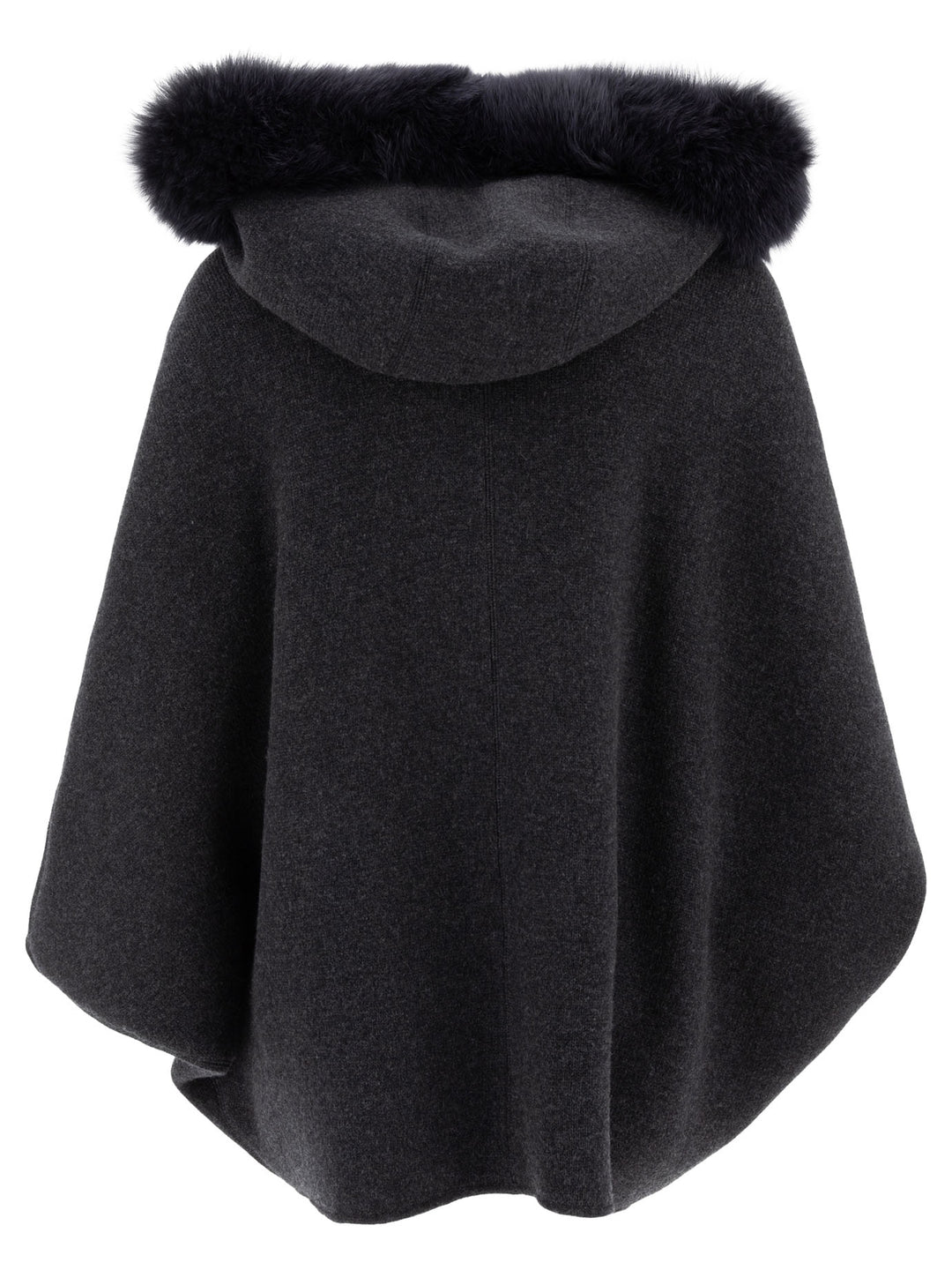 Giovi Wool And Cashmere Poncho Jackets and Coats - Grey | be61dbd99d048c22658cb3d650ed649470a91630