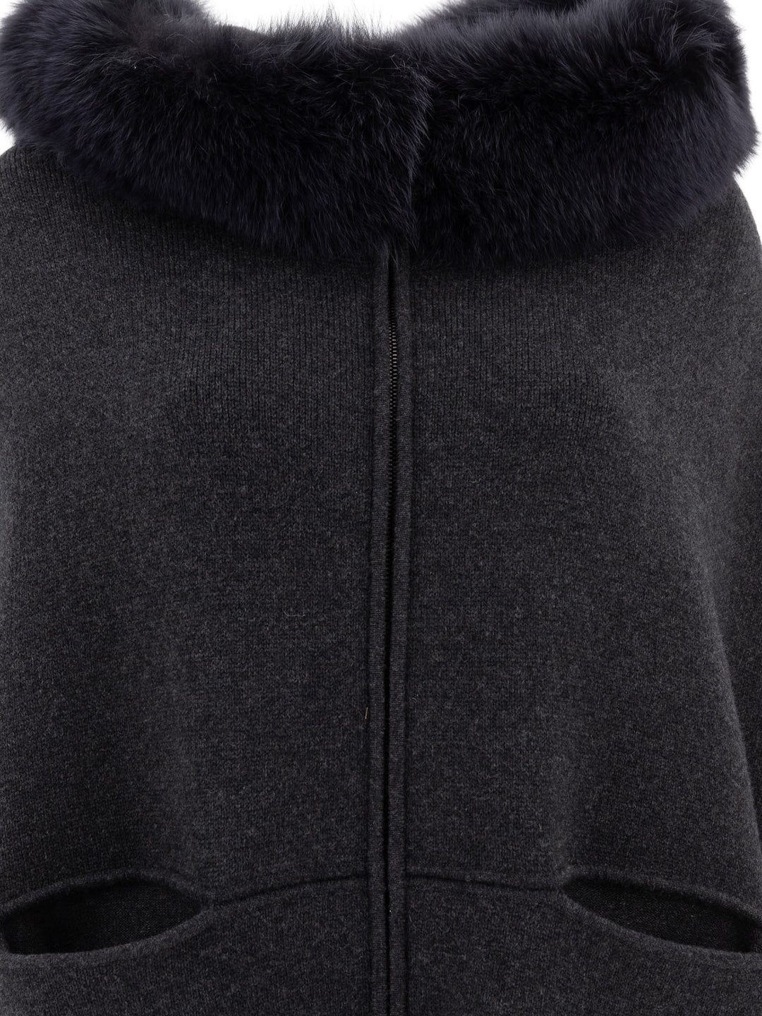 Giovi Wool And Cashmere Poncho Jackets and Coats - Grey | 9c9ca2d8fdedfeb1685933992aee835d5a488a83