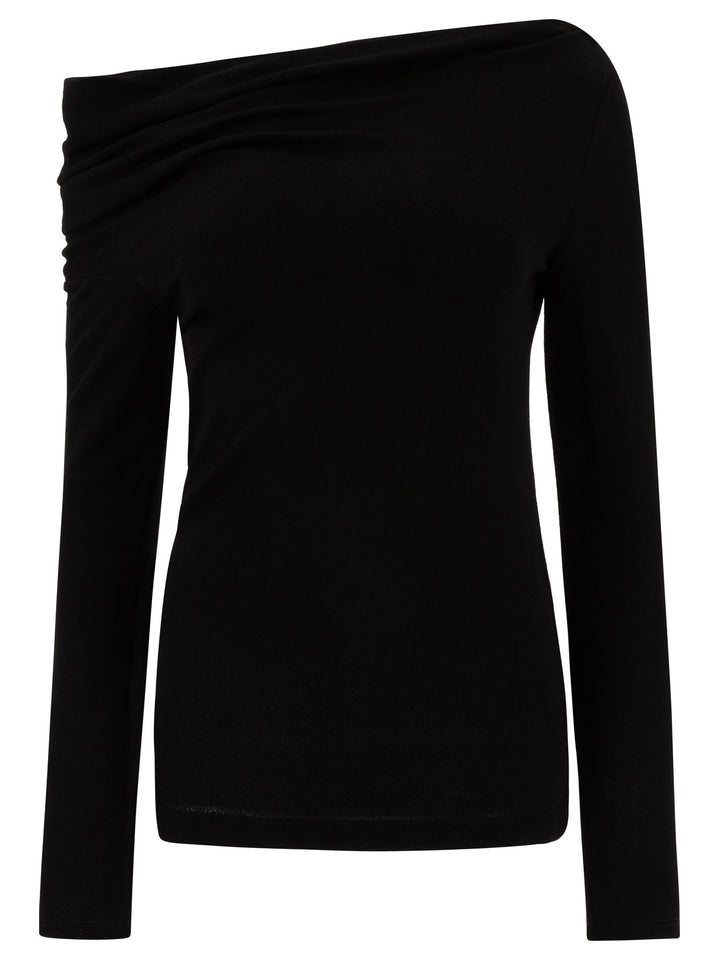 Givenchy Top With Draped Collar Tops - Black | 7d07ccefab3b65d8f817cdc3ef2e31671188a989